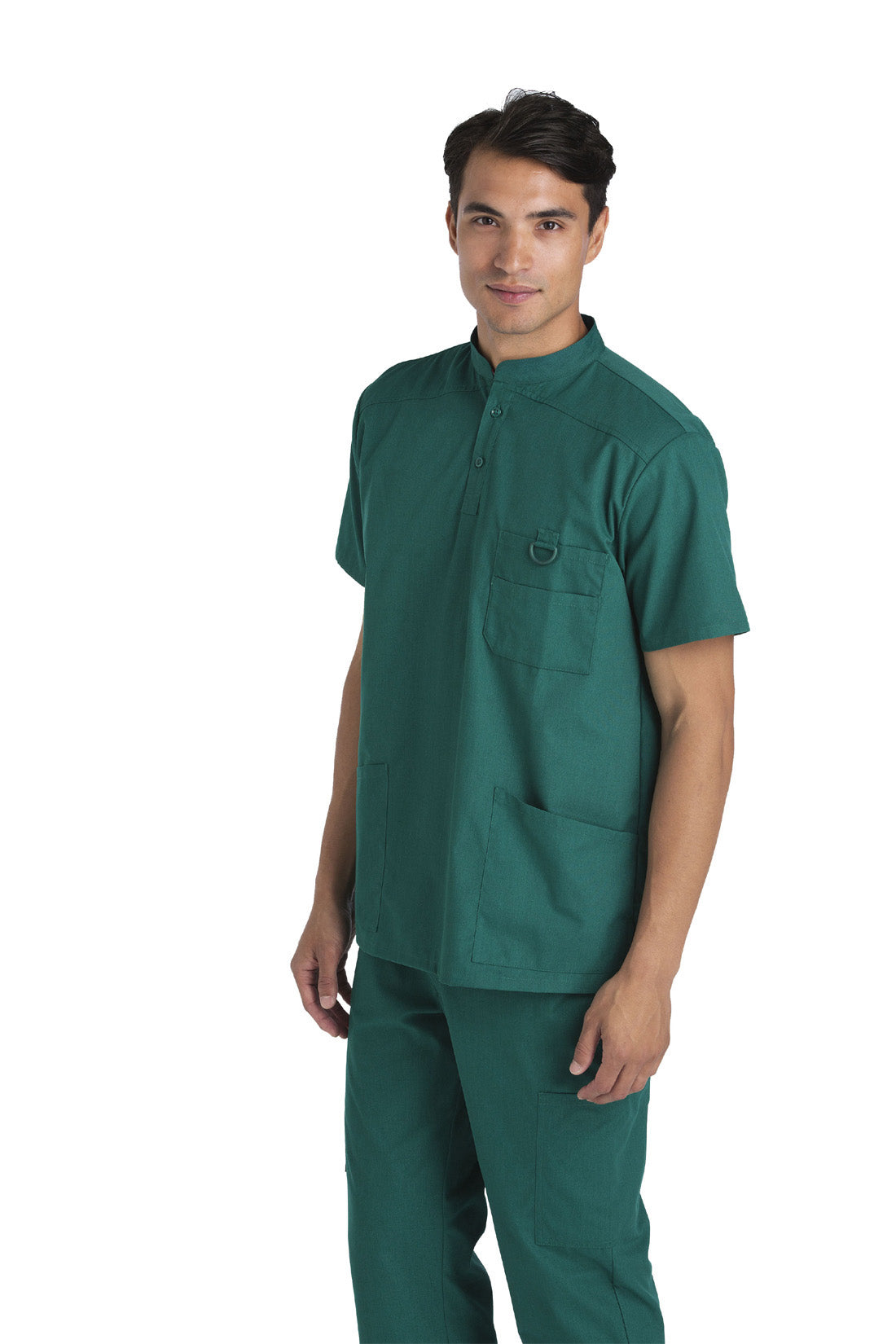Men's Mandarin Collar D-Ring Scrub Top (Style 100-801)