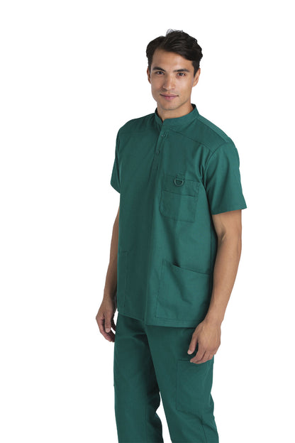 Men's Mandarin Collar D-Ring Scrub Top (Style 100-801)