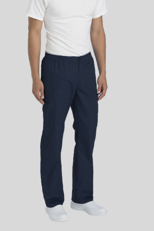Protect U- Men's Zip Fly Pull-On Cargo Scrub Pant