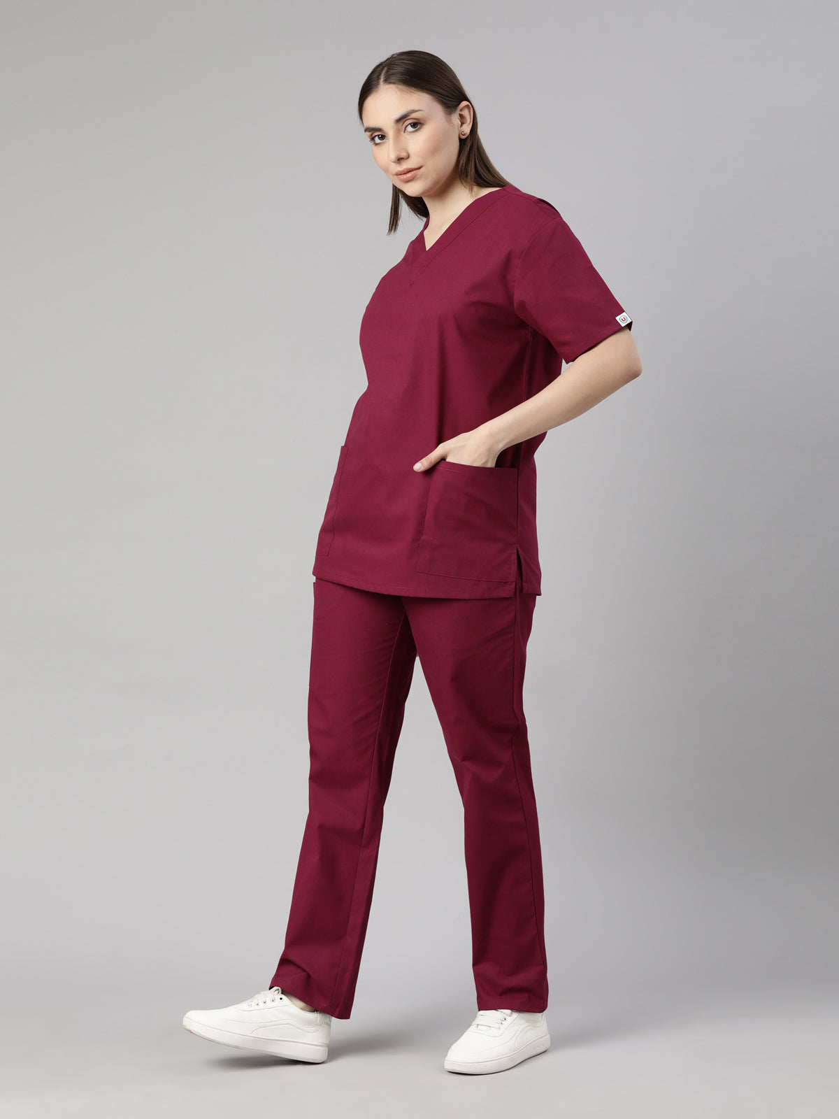 Unisex V-Neck Scrub Top & Bottom (Style 116-214)